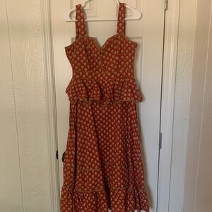 Hunter Bell MIDI Peplum Dress